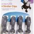 Stroller Clips - 4 Pack Gray